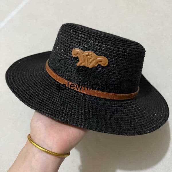 Hat Women's CE-correct Version Sun CAP- Elegant Wide Brim Sun Hat for Women, UV Protection, Beach Wedding Fashion Accessory, Adjustable Headband Q2MG