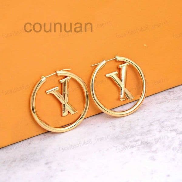 Designer Jewelry Gold earrings Hoop u0026 Huggie Designer earrings Alphabet Classic style womens earrings weddings parties gifts