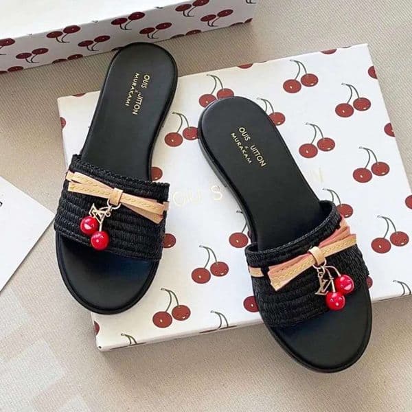 Designer Slippers Women sandals Slides cowboy flat slippers old flower brown sandals summer beach slides genuine leather sandals classic designer shoe 15646