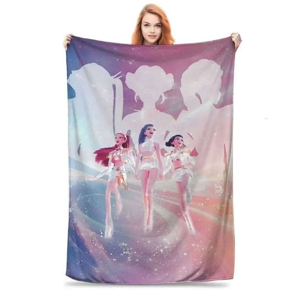 Huntrix Flannel Winter Soft Warm Throw Blanket for Boy Girl Couch Chair Novelty Bedspread Sofa Bed Cover