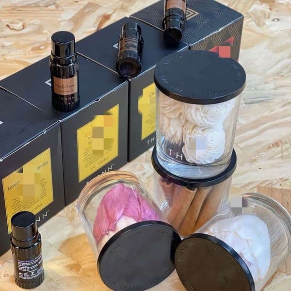 Thai Fireless Aromatherapy Essential Oils: Cinnamon Wood, Jasmine Rose, Lemongrass