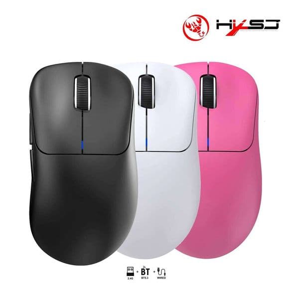 Hot sale HXSJ T700 3 modes Gaming Mouse 500mAh Rechargeable Macro optical wireless lightweight office mouse for laptop