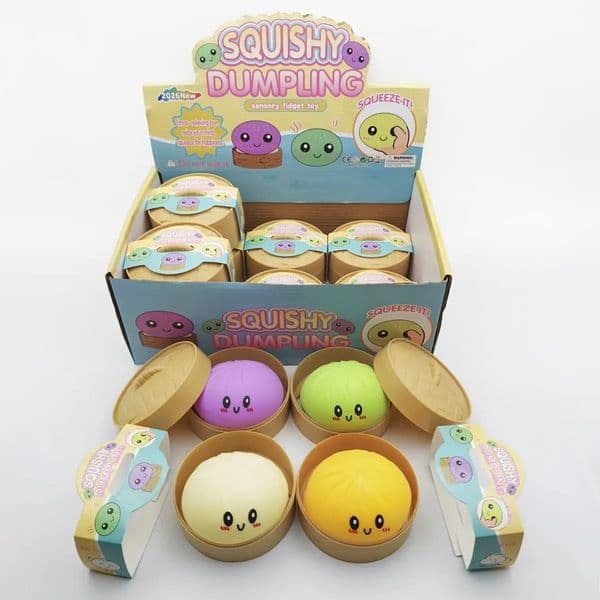 Rainbow Dumpling Squishies Soft Slow Rebound Sensory Squeeze Toy Relief Anxiety Fidget Stress Ball