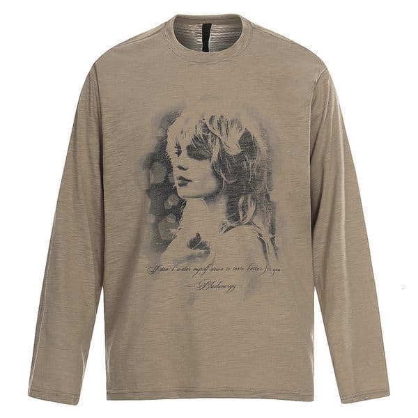 Qilinjia 2026 new American-style brand character print round-neck loose T-shirt, suitable for both men and women, ins trendy top