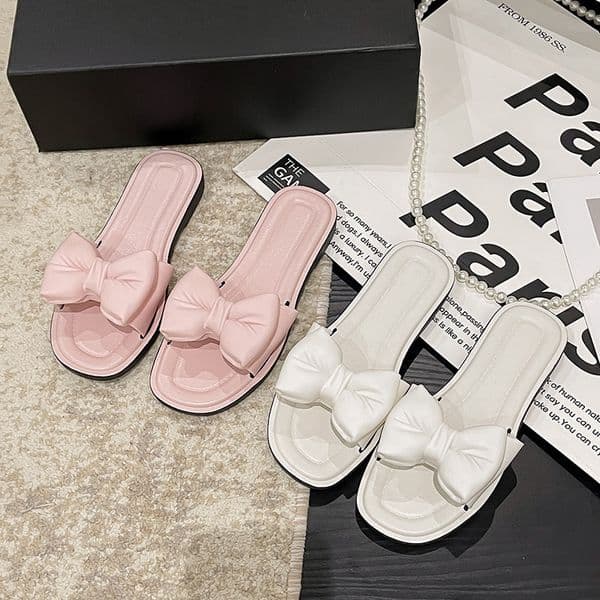 New cross-border bowknot women, fashionable non-slip summer outdoor sandals, trendy fairy-style cool slippers for foreign trade ddmythur