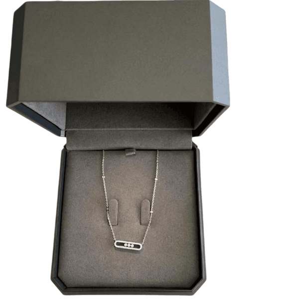 All-in-One Radiant Necklace Polished Pendant Necklace Diamond Sliding Trumpet Geometric Niche High-End Plated Gold Designer Jewelry Girls Necklaces Sleek zh872