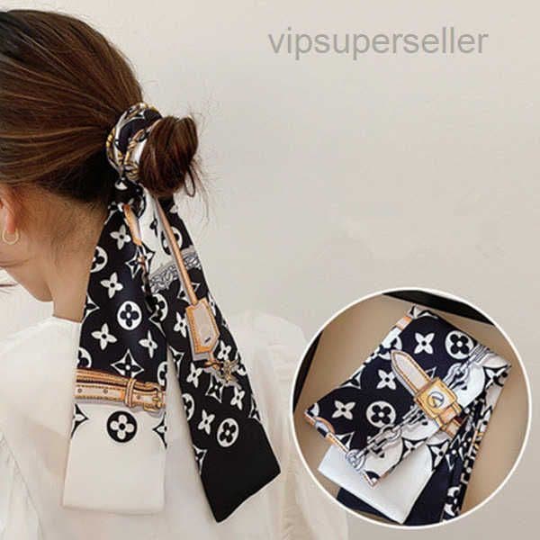 Designer woman silk Classic Scarf Headbands Women Letter Flower Silk Scraves Bandeaux Bag Hair BANDEAU 8x120cm