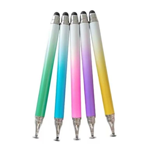 2in1 Screen Stylus Pens For Iphone 17 16 16E 15 14 Plus 13 Samsung S25 S24 S23 S22 A56 A26 A36 Ipad 12 Table PC Bling Gradient Fiber Suitable For Capacitive Touch Pen