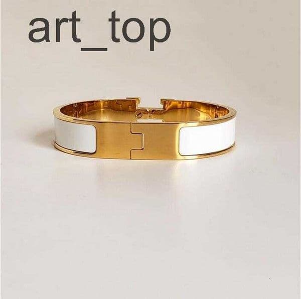 Classic designer bangle Steel bangle Luxury brand 18K Gold bangle Womens bangle 12mm wide with gift bag