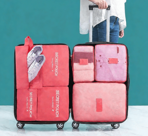 Designer Storage Bags 6Pcs Travel Bag Set For art Clothes Tidy Organizer Wardrobe Suitcase Pouch Case Shoes Packing Cube Free Shipping