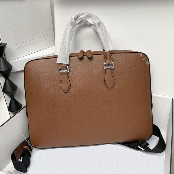Top Quality Designer cowhide Briefcase Men's Messenger Bag Luxury Business Genuine Leather Laptop Bag Handbag Shoulder Bag Document Bag Commuter Bag Travel Bag