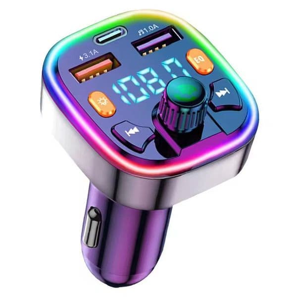 Q5 FM Transmitter Wireless Bluetooth Radio Receiver USB C 3.1A Quick Charge PD 18W Dual USB Car Charger LED Display MP3 Player HandsFree Support TF Card & U Disk
