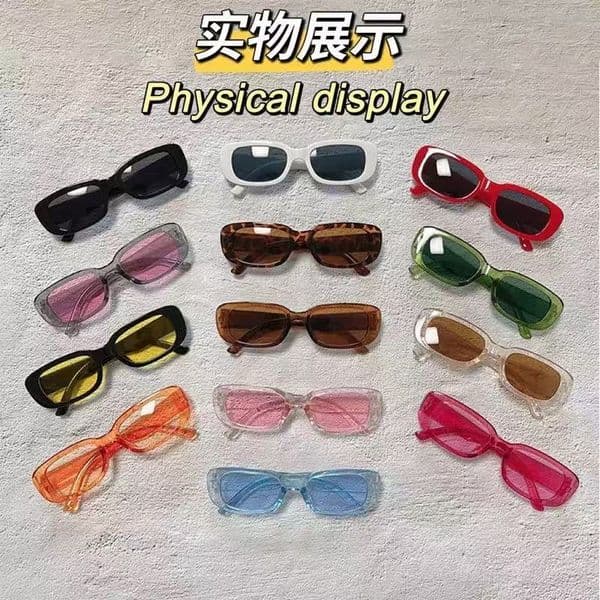 Free Shipping High Value Y2K Small Rectangular Sunglasses For Women Multiple Colors Gradient Lens Streetwear Shades