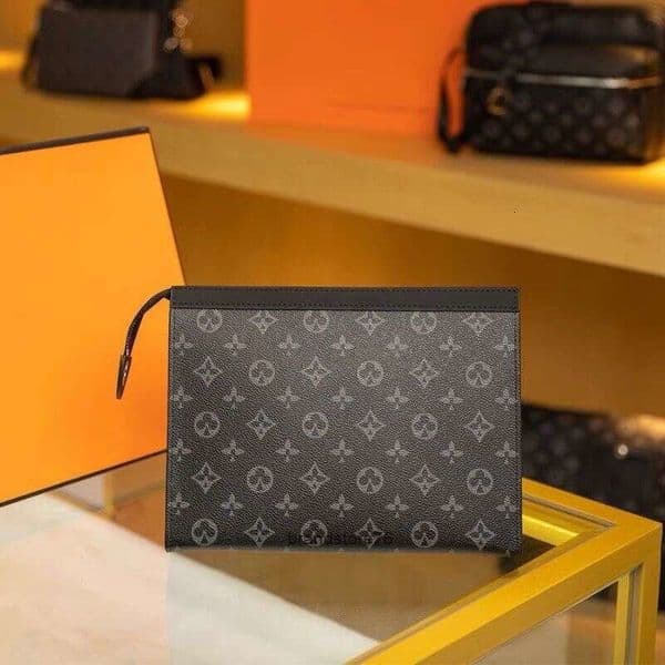 10A 26Cm N47542 Clutch Bags Toiletry Pouch Handbags Purses Men Wallet Women Leather Handbag Shoulder Bag Wallets Card Holder Chain Key Pou With Dustbags