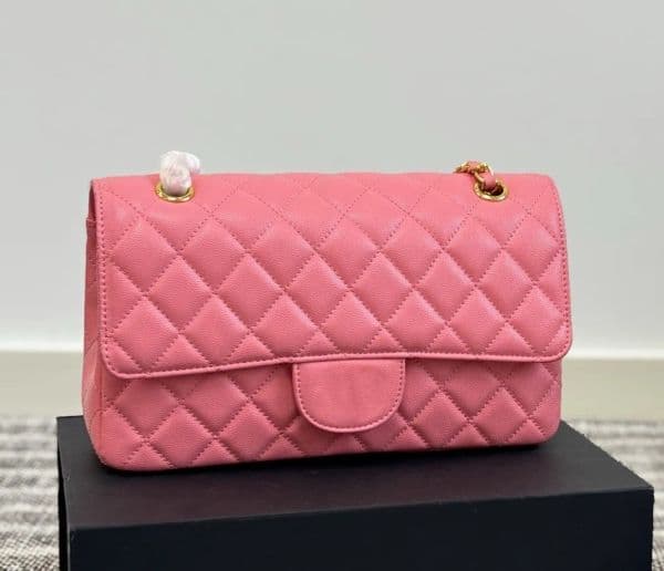 Ladies Chain Bag Fashion Womens Shoulder Bags Sacoche Genuine Leather Checkered Pattern Silver Hardware Matelasse Chain Luxury Handbag Cross body Bag Waller