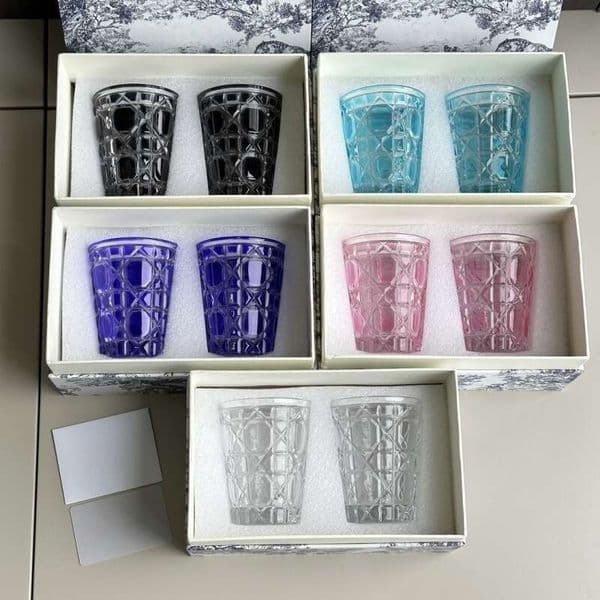 European Crystal Glass Whiskey Liquor Cup Starry Sky Hand-Carved Home Luxury Gift