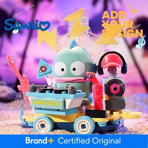 Sanrio Series Building Blocks Hangyodon Kuromi Hello Kitty Melody Flower Car Model Bricks Collection Youth DIY Toy Holiday Gifts Building Blocks