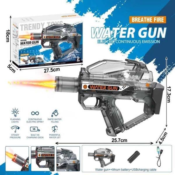 Children Electric Water Gun Shooting Game Summer Outdoor Party Beach Pool Toy Automatic Water Blaster Watergun Toys for Kids X260403
