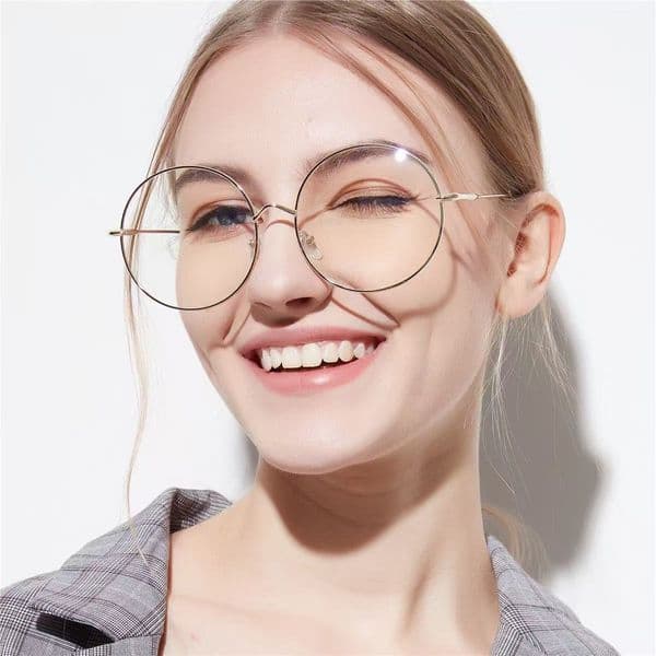 Free Shipping High Value Retro Round Metal Frame Blue Light Blocking Glasses For Men Women Multiple Colors Clear Lens Eyeglasses