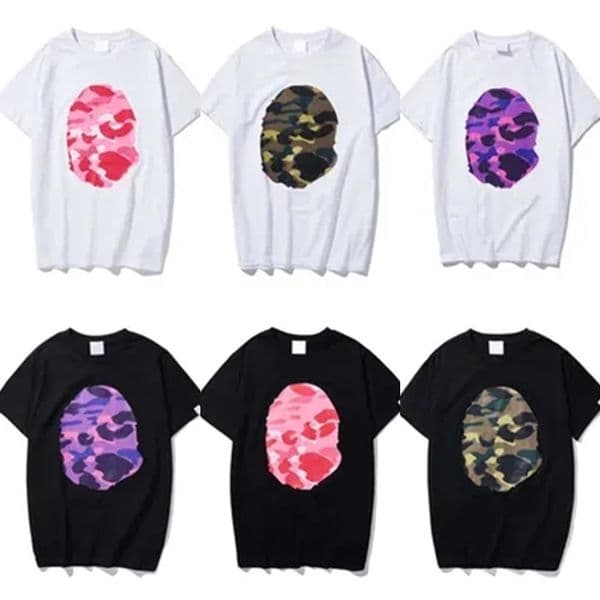Designers Mens Tshirts Fashion Tops Casual Cotton short-sleeved Clothing Street Shorts Ape-man streetwear Graphic Camouflage Shark hippie Y2K Tshirts shorts aa