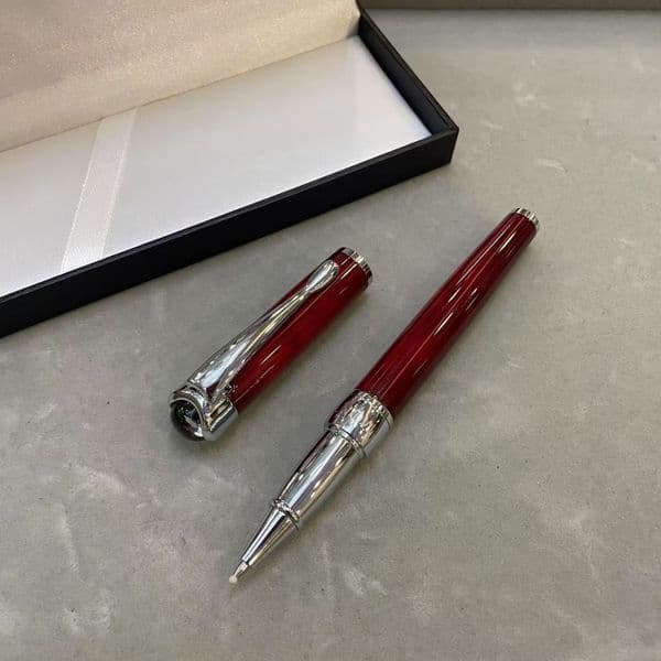 wholesale new model high quality black silver ballpoint pen roller ball pen fountain pen with crystal head office stationery write ball pens