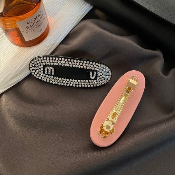 Fashion Hair Barrette for Women Minimalist Letter Diamond Hair Clip Rhinestone Hairpin High Quality Luxury Barrette Y2K Style Multiple Styles Available