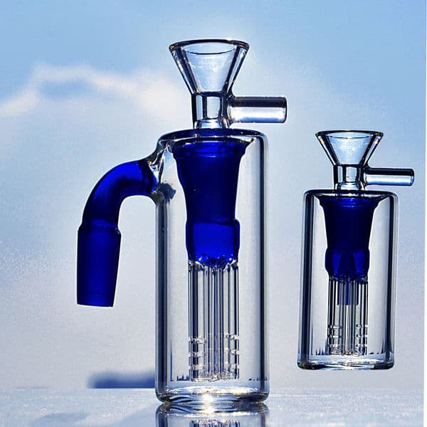 Hookahs 90 Degree 14mm 18mm Glass Ash Catcher Smoke collector Percolator Bongs Thick Glass Ashcatcher For Bong