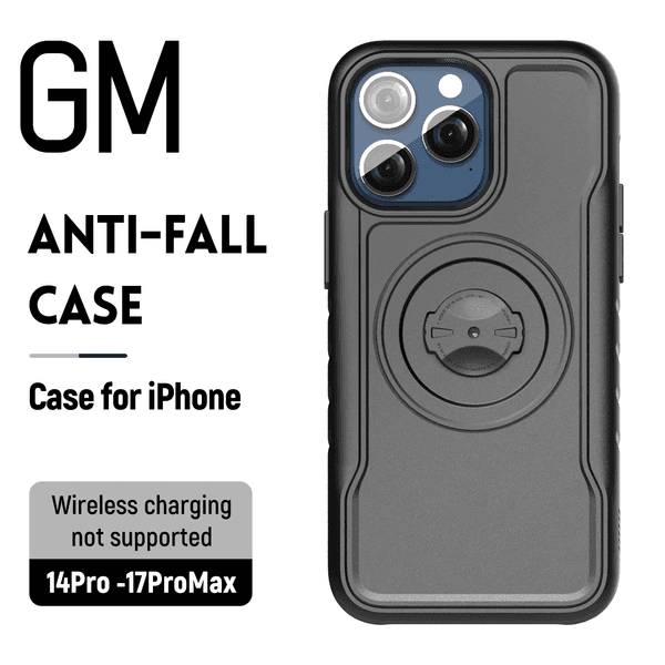 Shockproof Case for iPhone 17 16 15 14 Pro Max Compatible with Garmin Bike Mount, Quick Lock Cycling Phone Cover for MTB Motorcycle Bicycle Holder