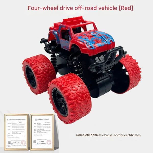Hot Sale 4WD Inertial Monster Truck Toy, 360° Rotation Stunt Off-Road Car with 4 Colors for Kids Boys Birthday Gift Indoor Outdoor Play