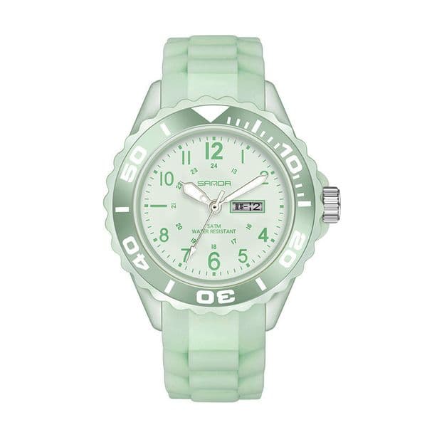 Silent men's watch with luminous, waterproof, simple and5 stylish design for junior and senior high school male students