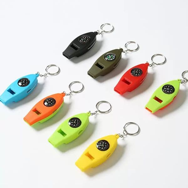 Keychains Lanyar dswoman designer Designer fashionable keychain outdoor whistle multi-functional keychain men's car keychain Multi-color compass