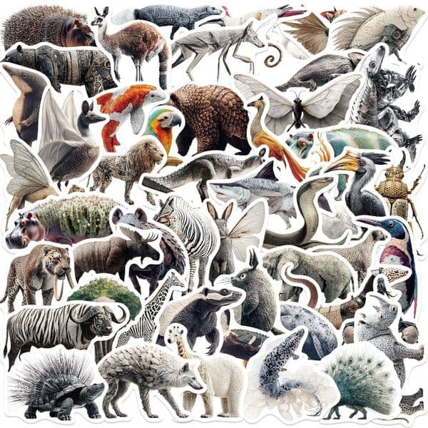 50 Zebra Phantom Cross-border Graffiti Stickers Decoration DIY Mobile Phone Case Luggage Notes Waterproof Gift Stickers