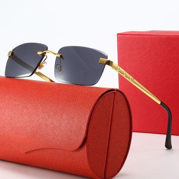 designer Square glasses frame sunglasses women and men luxury Glasses Frameless glasses sunglasses optional glasses with box