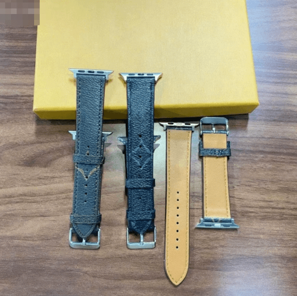 Elegant Flower Patterned Leather Straps Compatible with iPhone Watches (Models: S8/S7/S6)