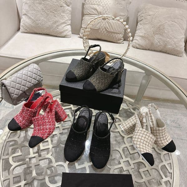 10A High-Quality Luxury Design New Color-Block Women's Casual Fashion Square-Toe Chunky Heel Sandals6.5cm