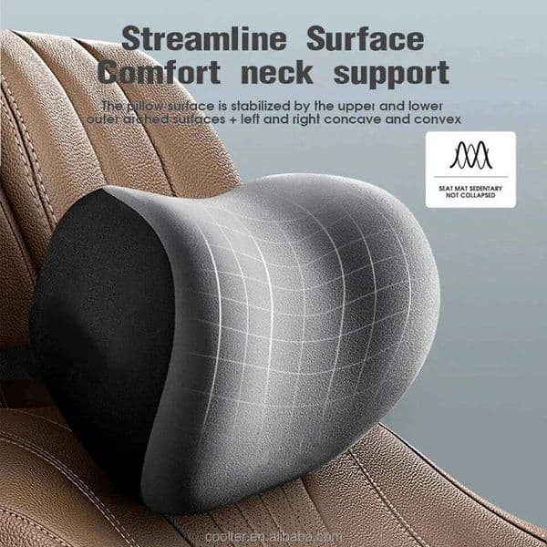 Memory Foam Neck Pillow Protection Backrest Lumbar Car Headrest Cushion