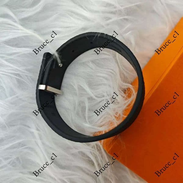 Brand Designer Luxury Men's and women's Bracelets Fashion Unisex Jewelry Steel titanium Buckle Leather bracelets With box no box