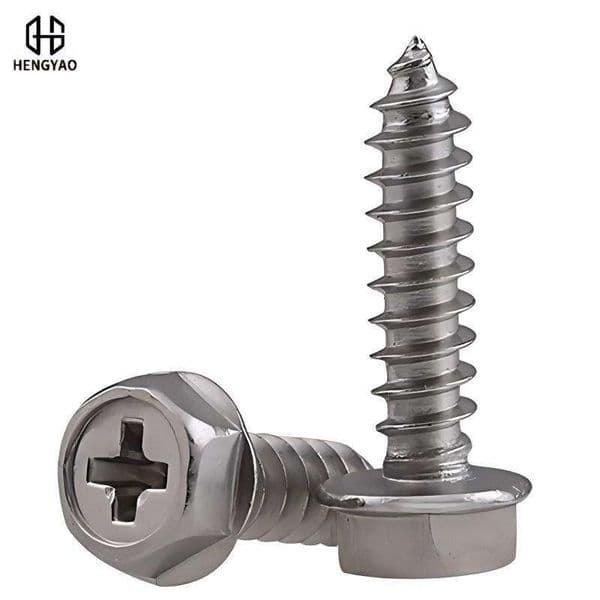 M3 Phillips Hex Washer Head Self Tapping Screws A2 304 Stainless Steel Nut New