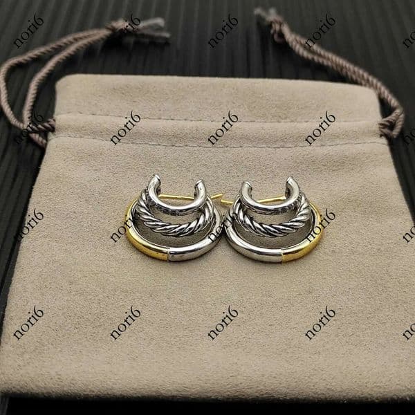 Luxury Two-Tone Braided Hoop - Handcrafted Twisted Rope Design Chunky Huggie Earrings for Party & Weddinggred