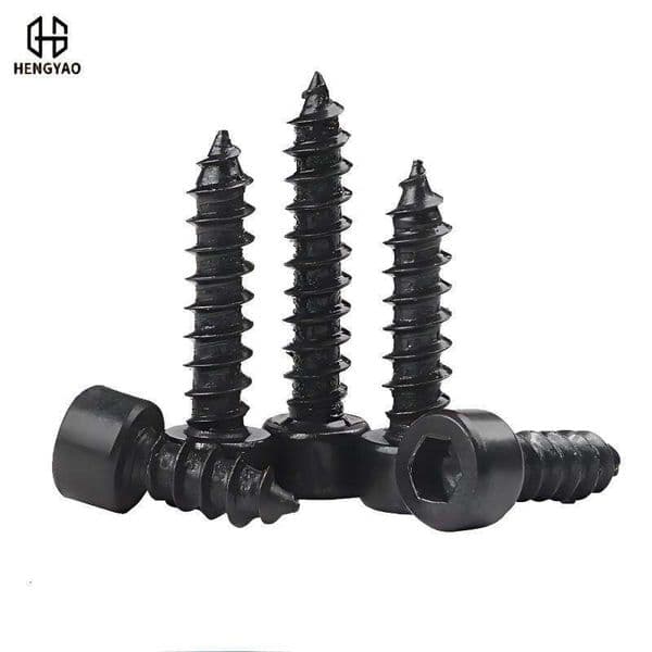 M2 M2.6 M3 M3.5 M4 M5 M6 Hex Hexagon Socket Cap Self Tapping Screw 8.8 Gradese Black Carbon Steel Allen Head Screws