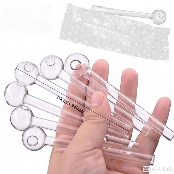USA Popular Clear Thick heady 10cm Glass Oil Burner Pipes Smoking Straight Great Mini Tube Water Nail Straw Hand Bubbler Pipe