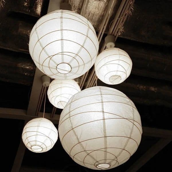 1Pc 8"10"12"14"16"Beige White Round Chinese Paper Lantern Party Supplies Home Decor Wedding Favors Holiday Wish Lanterns