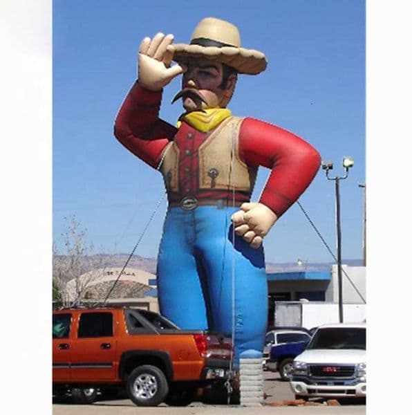 Free delivery Giant funny character inflatable cowboy figure for party event parade decoration,custom cartoon shape