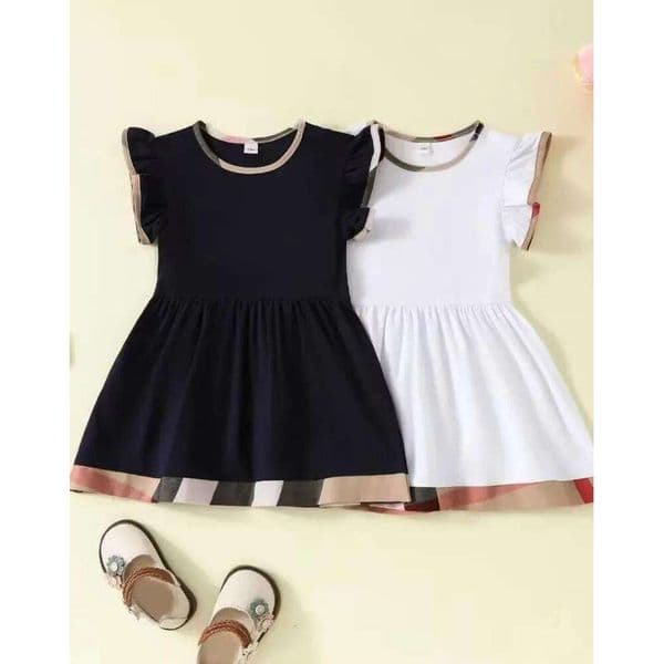 2026Newborn dress Girls Vintage Plaid Dresses Fashion Designer Dress Kids Girl Lovely Cotton Casual Summer Ruffle Tutu Princess adcy