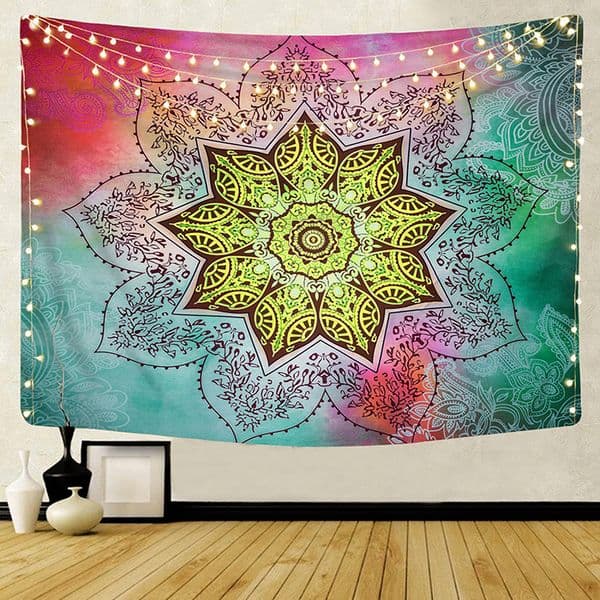 3D Printed Mandala Wall Hanging Home Decor Crafts Home Bedroom Art Decoration Painting Wall Tapestry Bedding