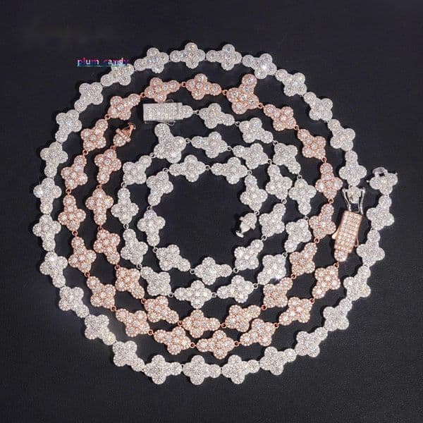 Fine Jewelry Cross Infinity 925 Sterling Silver 13mm Pass Diamond Tester VVS Moissanite Chain Necklaces