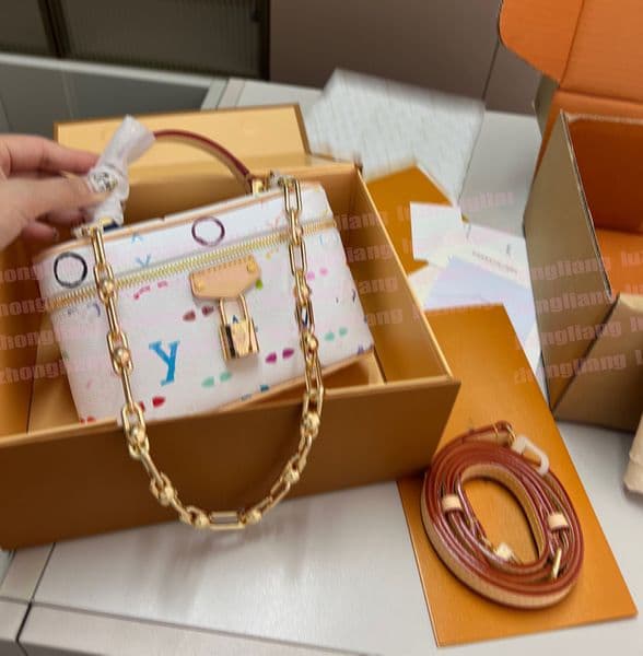 2026 Designer Cute Bag Colorful Letter Shoulder Bag Crossbody Bag Fashion Girl Holiday Gift High-class Women's Bag +box