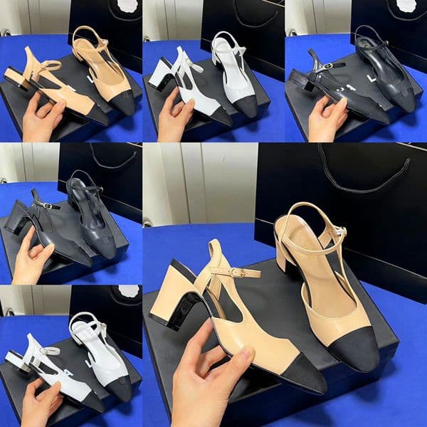 Designer Heels Sandals Womens Luxury Casual Shoes Comfortable Leather thick high-heeled Summer Fashion Sandals Outdoor Travel Daily Outfit