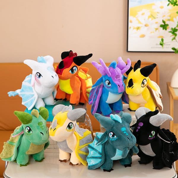 New color big eyed dragon fire wing dragon plush toy cute cartoon flying dragon ornament gift wholesale in stock free of shipping costs By sea
