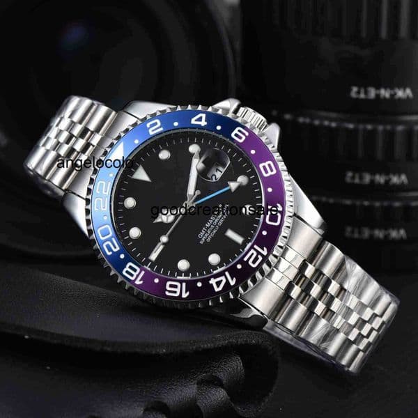 Original 1to1 Brand R watch 2026 Labor Home GMT Mens Quartz Ceramic Ring Mouth Trendy Mens Fashion Watch Steel Belt Night Light Water Ghost Waterproof Watch